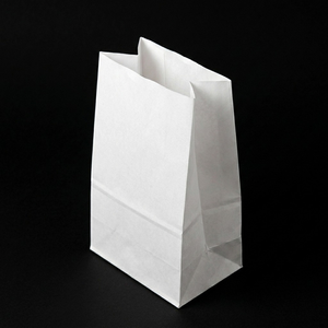 Sacs en papier kraft blanchi à fond carré, qualité vierge, recyclables - Product Image 2