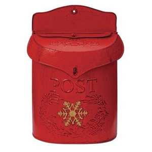 Buzón de metal con revestimiento rojo, diseños personalizables, precio económico, buzón personalizado para recibir periódicos, decoración navideña - Product Image 2