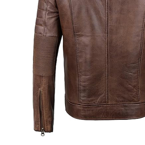 Customized Made High Quality <b>Genuine</b> <b>Leather</b> <b>Jacket</b> For Adults Men Factory Direct Sale Men's <b>Leather</b> <b>Jacket</b> - Product Image 6