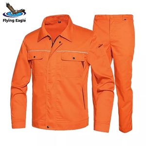 High Visibility Workwear <b>Uniform</b> Reflective Two Tone Safety Jacket Pants Set Waterproof Breathable <b>Construction</b> Workwear - Product Image 4