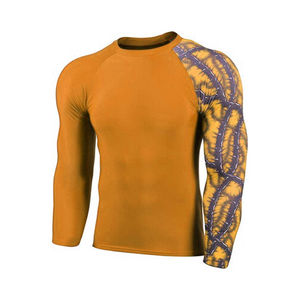T-shirt de compression 180 grammes en maille, manches longues, séchage rapide, pour le basketball, la course et l'entraînement, sous-vêtement technique homme uni - Product Image 5