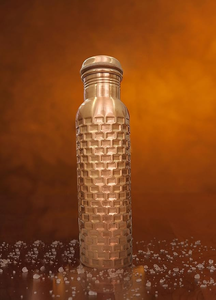 Premium Copper Water Bottle Handmade Metal Drinking Bottle for Home Office and Travel Use - Product Image 2