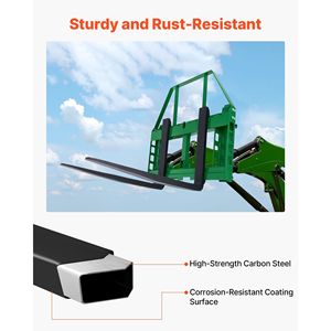 Telaio per Pallet per Skid Steer con Capacità di Carico di 1800 kg, Attacchi Forca da 45 Pollici, Ricevitore di Aggancio da 2 Pollici, Accessori per Caricatore di Pallet - Product Image 6