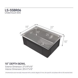 27\" X 19\" Modern Single Bowl Kitchen Sink Multifunctional S304 Stainless Steel Undermount <b>Workstation</b> Handmade Kit - Product Image 3