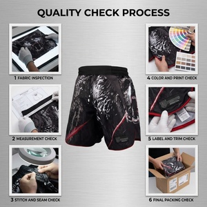 Pantalones Cortos de Boxeo Muay Thai Personalizados, de Poliéster, Corte Holgado, Estampados, para Entrenamiento, Venta al Por Mayor, Fabricante OEM/ODM, Etiqueta Privada, MOQ Bajo - Product Image 4