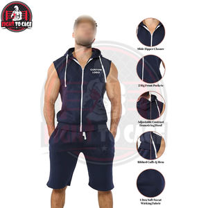 Conjuntos de Ropa Deportiva para Hombre Otoño 2026, Ropa de Gimnasio, Servicio OEM ODM, Nueva Tendencia, Logotipo Personalizado, Sudadera sin Mangas y Pantalones Cortos - Product Image 6