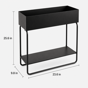 Vietnam OEM/ODM Rectangular Plant Stand with Lower Shelf Modern Metal <b>Planter</b> <b>Box</b> for Indoor & Outdoor Use ODGGAB014 - Product Image 5