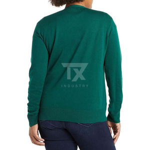 เสื้อสเวตเตอร์แขนยาวทรงโอเวอร์ไซส์สำหรับผู้หญิง พิมพ์โลโก้ด้านหน้า สั่งทำได้ คุณภาพสูง ขายดี - Product Image 5