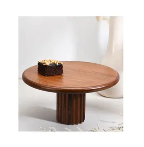 Round Wooden Cakes Stand with Wooden Base Manufacturer Wholesaler Cake Cake Stand Home & Decoration