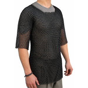 Auténtica Camisa de Cota de Armadura Medieval de Acero Suave, de Media Manga, Hecha a Mano, con Anillos de 0,9 mm, para Disfraz de Reenactamiento, Armadura Histórica - Product Image 2
