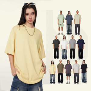 เสื้อยืดพรีเมียมรุ่นใหม่ 280 แกรม ผ้าคอตตอนผสมสแปนเด็กซ์ ทรงโอเวอร์ไซส์ หนานุ่ม แขนสั้น สำหรับผู้ชาย เสื้อยืดเปล่าสีพื้น - Product Image 3