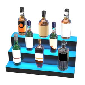 24\" 3-<b>Step</b> LED Lighted Liquor Bottle Display <b>Bar</b> Shelf RF and App Controlled Wine Rack - Product Image 6