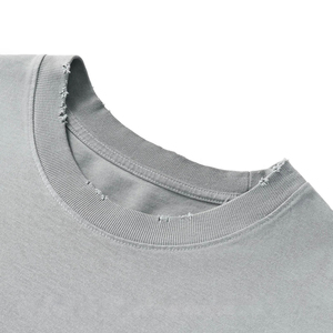T-shirt 100 % coton pour homme, coupe ample, imprimé, col rond, tendance, délavage acide, longueur standard, teint uni, en promotion - Product Image 6