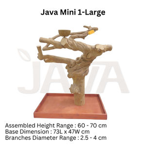 Perchoir pour oiseaux de grande taille JM1 E-L en bois de café, écologique et durable, fabriqué par Javawood pour les fournitures d'oiseaux - Product Image 2