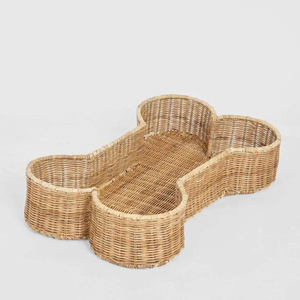 Cesta para Mascotas de Mimbre Tejida a Mano con Forma de Hueso, Organizador Decorativo Único para Habitación Infantil, Accesorios para Mascotas, Diseño Adorable, OEM ODM - Product Image 2