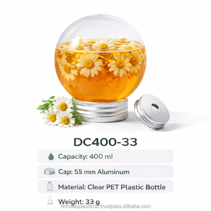 Botella de Plástico PET de 400 ml con Forma de Bombilla, con Tapa de Aluminio de 55 mm, para Jugos, Leche, Té y Bebidas, Suministro OEM - Product Image 6