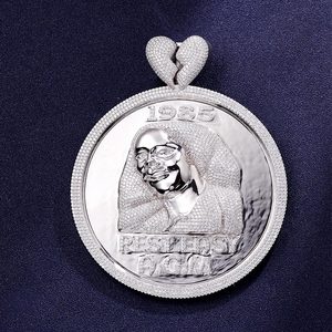 925 Sterling Silber Schmuck Moissanit Bildanhänger Besteht Diamanttester-Prüfung Personalisierter Fotoanhänger Halskette - Product Image 4