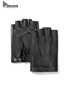 Gants de moto demi-doigts pour hommes, en simili cuir PU, de haute qualité et confortables, pour la conduite et les sports en plein air - Product Image 2