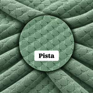 Tissu en maille côtelée de polyester Pista, matière extensible texturée pour la confection de vêtements et l'industrie de la mode, vente en gros - Product Image 2
