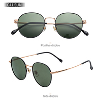Lunettes de soleil personnalisables en demi-titane, style classique pour hommes et femmes, idéales pour les trajets quotidiens