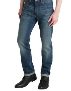 Pantalon en jean vintage pour homme, coupe droite, délavé foncé, style streetwear décontracté, écologique, respirant, en coton et élasthanne - Product Image 4