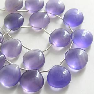 Pendentif en forme de larme coeur Fluorite violette 14X14MM perles en vrac perlées en pierre naturelle paire assortie troisième partie certifiée pour les bijoux - Product Image 1