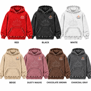 เสื้อฮู้ดดี้สีแดงสไตล์วินเทจสำหรับผู้ชาย แบบสวมหัว มีกระเป๋าหน้าทรงจิงโจ้ แต่งดีเทลขาดๆ ผ้าฝ้าย 100% ผ้าฟลีซสำหรับฤดูหนาว - Product Image 5