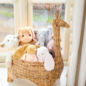 Panier à jouets en osier en forme de girafe délicat, panier de rangement en rotin naturel, panier décoratif, décoration ludique sur le thème du safari - Product Image 5