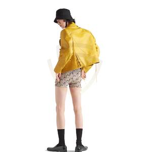 Chaqueta de Cuero Básica para Mujer con Cierre de Cremallera para Invierno, Cuello Alto, Transpirable - Product Image 3