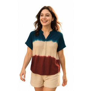 เสื้อเชิ๊ตผ้าเรยอนลำลองสำหรับผู้หญิง, เสื้อผ้าสวมใส่สบายทุกวัน - Product Image 1