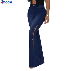 Nouvelle Arrivée Jean Évasé Taille Haute Femme en Denim Bleu Coupe Bootcut Pantalon Évasé Tendance Jean Skinny Femme Jean en Denim pour Femme - Product Image 5