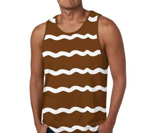 เสื้อกล้ามชาย CANBELLO SPORTS ลายทางหยัก คอวี ผ้าถัก ระบายอากาศได้ดี พิมพ์ลาย ผ้าฝ้าย - Product Image 5