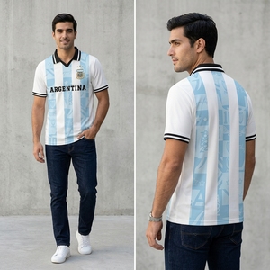 เสื้อโปโลฟุตบอลทีมเรโทร ระบายอากาศได้ดี เหมาะสำหรับการแข่งขันและสวมใส่ในชีวิตประจำวัน - Product Image 4
