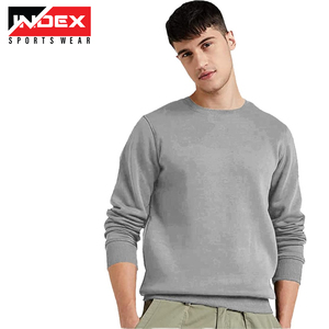 Sudadera de Cuello Redondo para Hombre INDEX SPORTSWEAR, Corte Regular, Color Sólido, Tejido de Punto, Ropa Casual, Gris Otoño - Product Image 2