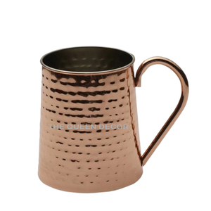 Juego de 4 tazas redondas de cobre con impresión personalizada, precio económico, acabado en color esmaltado, vajilla segura para beber. - Product Image 3