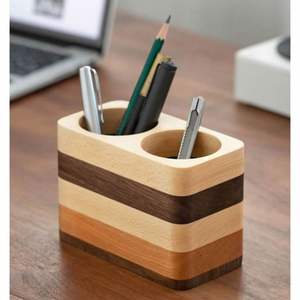 Estuche de Madera para Lápices, Caja de Almacenamiento de Papelería de Escritorio - Product Image 5