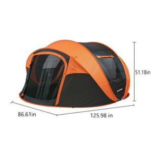 Tenda Pop-up Nera e Arancione per 5-8 Persone, Ideale per Campeggio e Nautica - Product Image 3