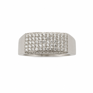 925 Sterling Silver Mens Curved Top Diamond Pave <b>Ring</b> High Polish Modern <b>Statement</b> Band Wedding Party Daily Wear Fine Jewelry Gi - Product Image 2