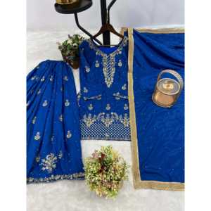 Ensemble de haut de travail Moti pour femmes et Dupatta pour un look de fête - Product Image 1