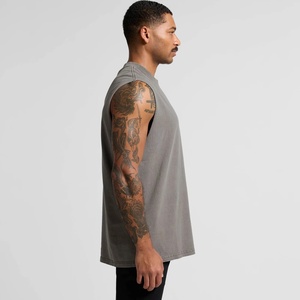 Premium Quality Men's <b>White</b> 100% Cotton Eco-Friendly Breathable <b>Tank</b> <b>Top</b> O-Neck Casual Solid Knitted Muscle Shirt Front Logo - Product Image 4