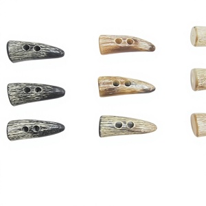 Natural Horn Flatback <b>Toggles</b> Rectangle Pattern Mesh Decoration for Ethnic Clothes Jeans Bags Overcoat DIY Garment Accessories - Product Image 4