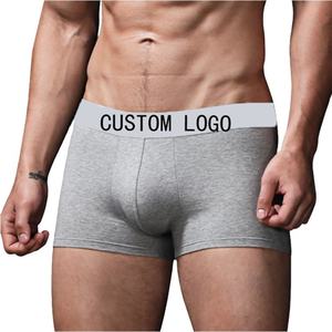Wholesale OEM SALUBRIOUS SPORTS Men's Mid-Rise Underwear Long <b>Boxers</b> Knitted Breathable Anti-static Eco-Friendly 100% Cotton - Product Image 4