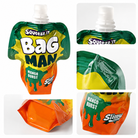 Pochette souple personnalisée avec bec verseur pour liquides alimentaires, jus et boissons, avec bouchon verseur
