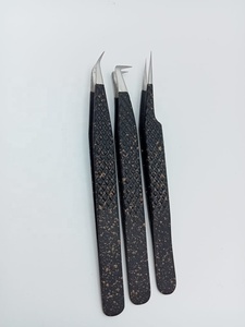 Professional Stainless Steel Anti-Magnetic Smooth Tip 10mm Eyelash Tweezers OEM ODM Supplier Lash <b>Extension</b> Application Classic - Product Image 6