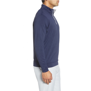 Camiseta Personalizada para Hombre con Cierre de Cremallera en el Cuello, Estilo Urbano, 100% Algodón, Diseño Sólido, Impresión Serigráfica - Product Image 3