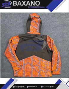 Veste de chasse orange pour l'extérieur, vestes de chasse unisexes, respirantes, imperméables, coupe-vent, camouflage, manteau d'hiver, capuche, logo personnalisé - Product Image 5
