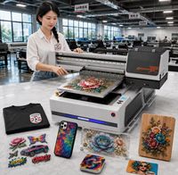 Imprimante à plat UV 6090 I3200HD à 3 têtes, système de positionnement visuel haute vitesse, prend en charge l'impression de badges / patchs TPU / enseignes / etc.