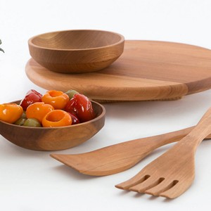 Tazones para Ensalada de Madera de Mango y Acacia Hechos a Mano en India, Modernos y Desechables, HANDICRAFT HUB, Vajilla para Fiestas, Venta al Por Mayor de Fábrica - Product Image 5