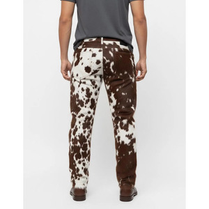 Pantalon en cuir de vache véritable de haute qualité pour homme, avec fourrure, style motard et western, vêtement de créateur - Product Image 6
