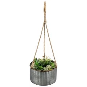 Pots de fleurs suspendus en métal à prix avantageux, pots modernes pour une utilisation en intérieur et en extérieur - Product Image 4
